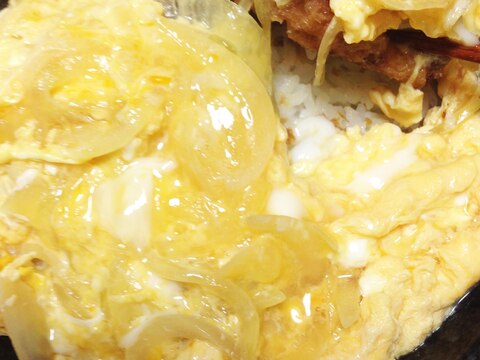 おでんの残りだしでふわふわ卵のチキンカツ丼